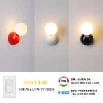 PDTEND Simple Style Dimmable Indoor National Road Entrance Iron Acrylic Ball Shape 5w Led Wall Lamp