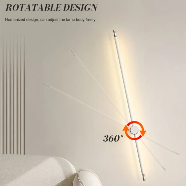 PDTEND Nordic Style Adjustable Angle 60cm 90cm 120cm 8w 13w 18w Led Linear Wall Lamp For Home