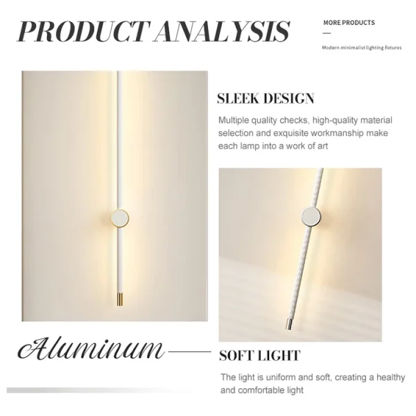 PDTEND Nordic Style Adjustable Angle 60cm 90cm 120cm 8w 13w 18w Led Linear Wall Lamp For Home