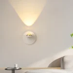 PDTEND Nordic Style Adjustable Beam Angle Indoor Bedroom Living Room Square Round Shape Night Light 5w Led Wall Lamp