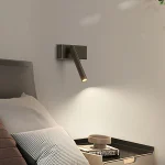 PDTEND Adjustable Indoor Cloakroom Bedroom Aluminum Iron Spotlight 5watt Led Wall Light With Switch Control