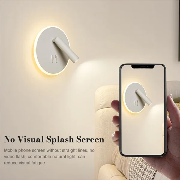 PDTEND Nordic Style Cloakroom Bedroom Dimmable Iron Aluminum Wall Spot Light 11w Indoor Led Wall Light