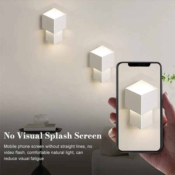 PDTEND Cuboid Shape Dimmable Indoor Bedroom Living Room 8w 10w Decorative Led Wall Lamp