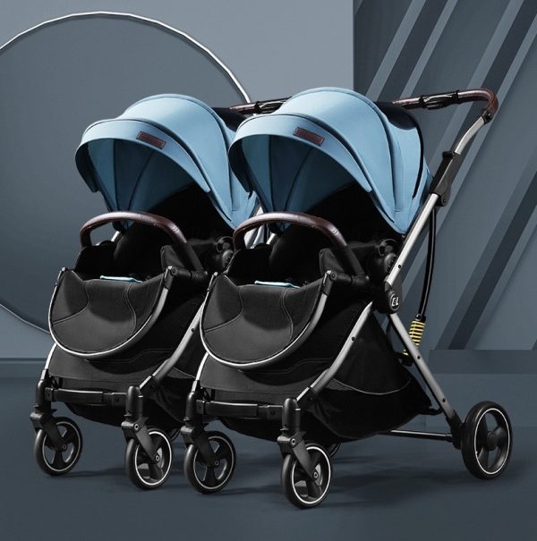 stroller baby 4 in 1 Ultra-Light Foldable Portable Baby High-View Pocket Umbrella Car Children's Twin Stroller