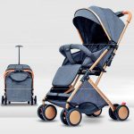 stroller baby 4 in 1  Pram can sit and lie down light folding umbrella car portable  pull rod box baby stroller