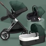 High view stroller baby 4 in 1 can sit or lie down two-way shock absorbent portable folding baby stroller