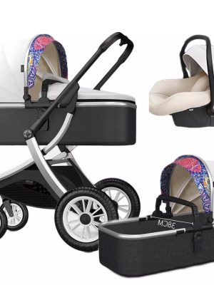 Luxury Baby Stroller 3 in 1 X Design Cart Portable Travel Baby Carriage Fold Pram Aluminum Frame High Landscape Car for Newborn