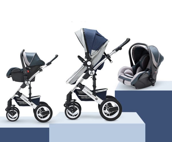 stroller baby 4 in 1 Recumbent stroller can sit in both directions shock-absorbing folding high-view stroller