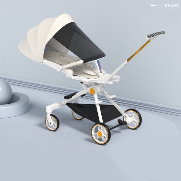 new Hot sale 4 in 1 baby stroller easy one click folding can sit can lie baby strolley