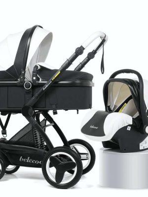 stroller baby 4 in 1 High view baby stroller basket can sit or fold bidirectional shock absorbent baby stroller