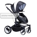 Luxury Pram Babyfond High landscape Baby Stroller PU Leather Two-Way Push Baby Stroller