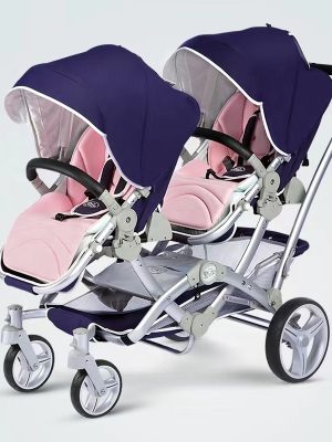 Stroller 4 in 1 Twin Stroller Sit - Lie - Fold - Baby Twin Stroller