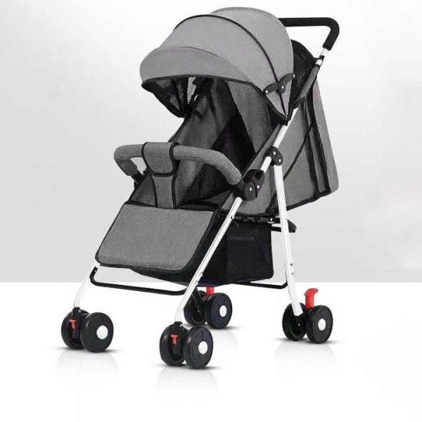 one button foldable portable with high landscape, can lie or sit on luxury aluminum frame 4-in-1 baby stroller