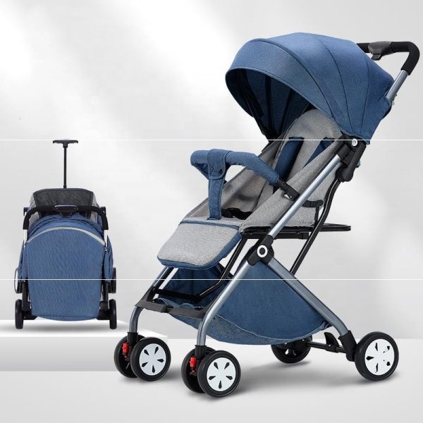 stroller baby 4 in 1 Pram can sit and lie down light folding umbrella car portable four-wheel shock pull rod box baby stroller