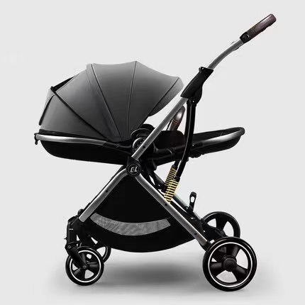 Baby Stroller 3 In 1 Portable Pram Lightweight High Landscape Aluminum Frame Baby Carriage