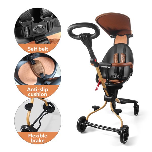 Multifunction light weight baby stroller Trolley two-way folded trolley high landscape baby walker