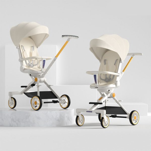 new Hot sale 4 in 1 baby stroller easy one click folding can sit can lie baby strolley