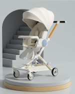 new 4 in 1baby stroller easy one click folding can sit can lie baby strolley