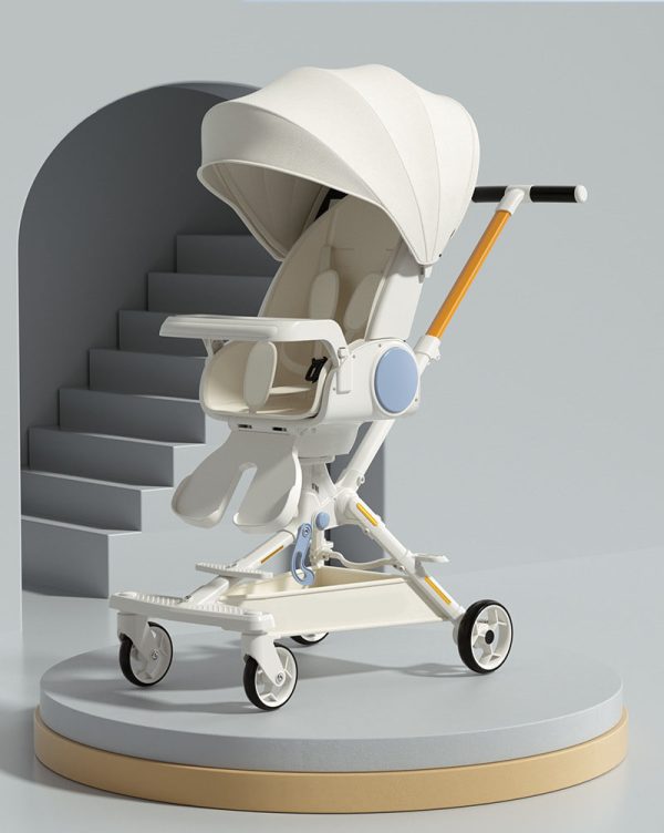 new 4 in 1baby stroller easy one click folding can sit can lie baby strolley