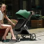 luxurious 2in1 stroller baby 4 in 1 High landscape Light Folding Pram Can Sit Can Lie Ultra-light Portable 4 Wheel Baby stroller