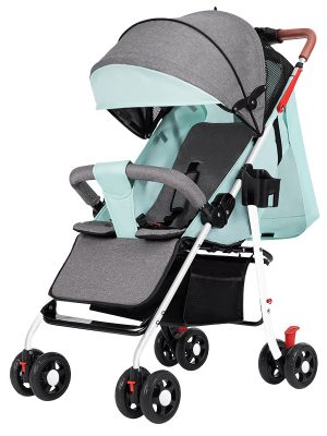 one button foldable portable with high landscape, can lie or sit on luxury aluminum frame 4-in-1 baby stroller