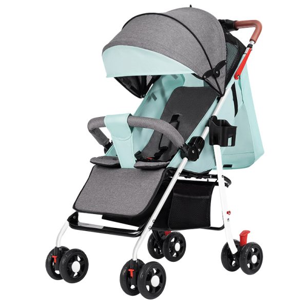 one button foldable portable with high landscape, can lie or sit on luxury aluminum frame 4-in-1 baby stroller