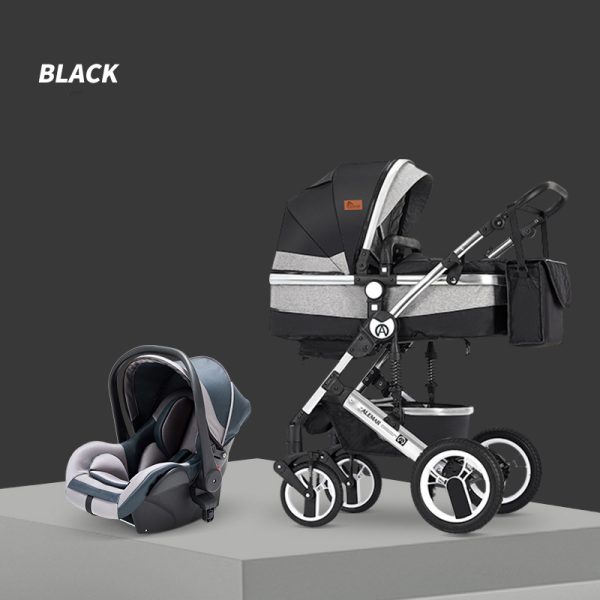 stroller baby 4 in 1 Recumbent stroller can sit in both directions shock-absorbing folding high-view stroller