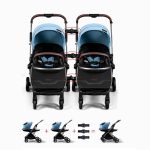 stroller baby 4 in 1 Ultra-Light Foldable Portable Baby High-View Pocket Umbrella Car Children's Twin Stroller