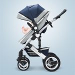 stroller baby 4 in 1 Recumbent stroller can sit in both directions shock-absorbing folding high-view stroller