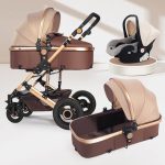 high landscape stroller baby 4 in 1 can sit and lie down folding two-way reinforced shock absorbers lightweight baby stroller