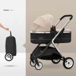 High Quality Multi Function High view Landscape system luxcury stroller baby 4 in 1 foldable baby stroller easy fold pram