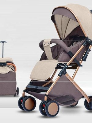 stroller baby 4 in 1  Pram can sit and lie down light folding umbrella car portable  pull rod box baby stroller