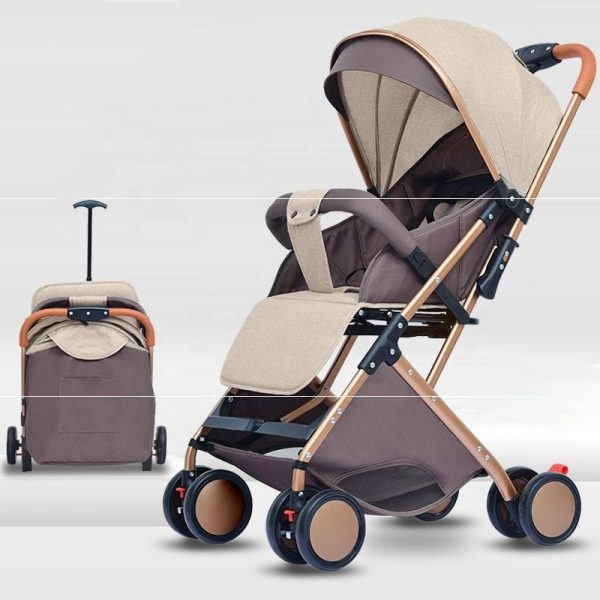 stroller baby 4 in 1  Pram can sit and lie down light folding umbrella car portable  pull rod box baby stroller