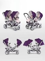 Stroller 4 in 1 Twin Stroller Sit - Lie - Fold - Baby Twin Stroller