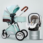 Multi-functional stroller baby 4 in 1  High landscape Can Sit Reclining Light Folding Two-way Eggshell design Baby Stroller