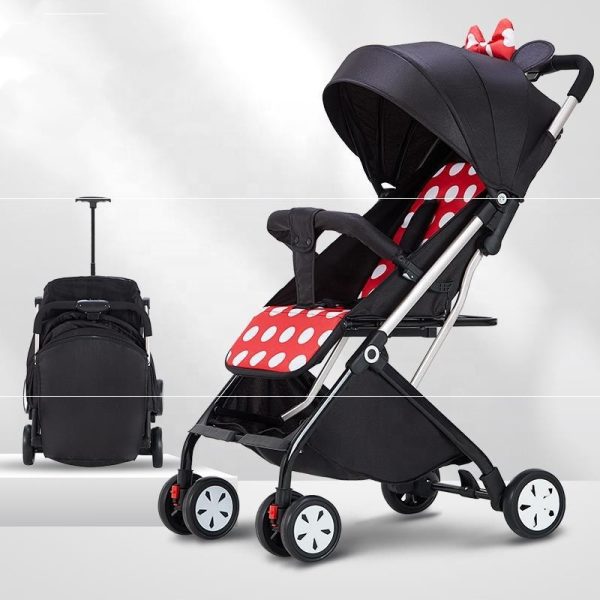 stroller baby 4 in 1 Pram can sit and lie down light folding umbrella car portable four-wheel shock pull rod box baby stroller