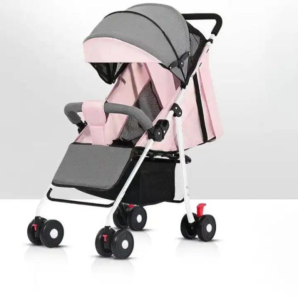 one button foldable portable with high landscape, can lie or sit on luxury aluminum frame 4-in-1 baby stroller