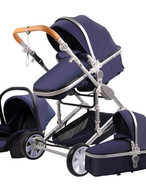 stroller baby 4 in 1 Portable Travel Baby Carriage Folding Prams Aluminum Frame High Landscape Car for Newborn  Baby stroller