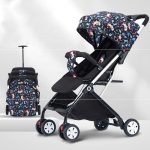 stroller baby 4 in 1 Pram can sit and lie down light folding umbrella car portable four-wheel shock pull rod box baby stroller