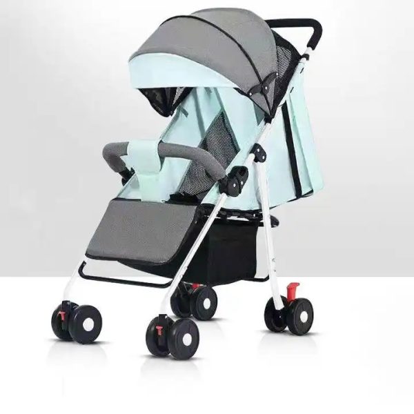 one button foldable portable with high landscape, can lie or sit on luxury aluminum frame 4-in-1 baby stroller