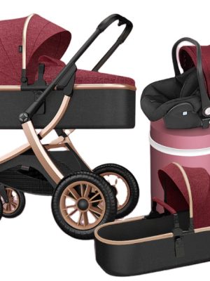 stroller baby 4 in 1 can sit and lie down portable folding bidirectional high view for newborn children baby stroller