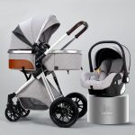 Multi-functional stroller baby 4 in 1  High landscape Can Sit Reclining Light Folding Two-way Eggshell design Baby Stroller