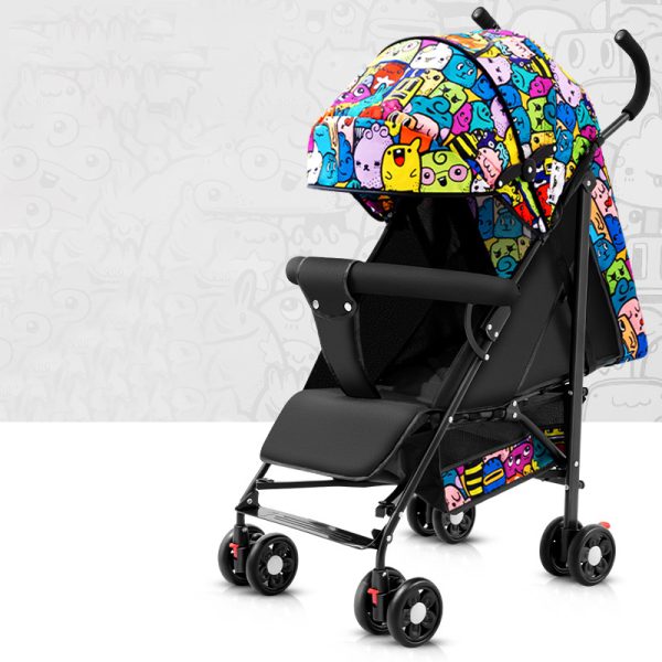 stroller baby 4 in 1 simple can sit can lie baby portable folding car slip baby portable umbrella car trolley